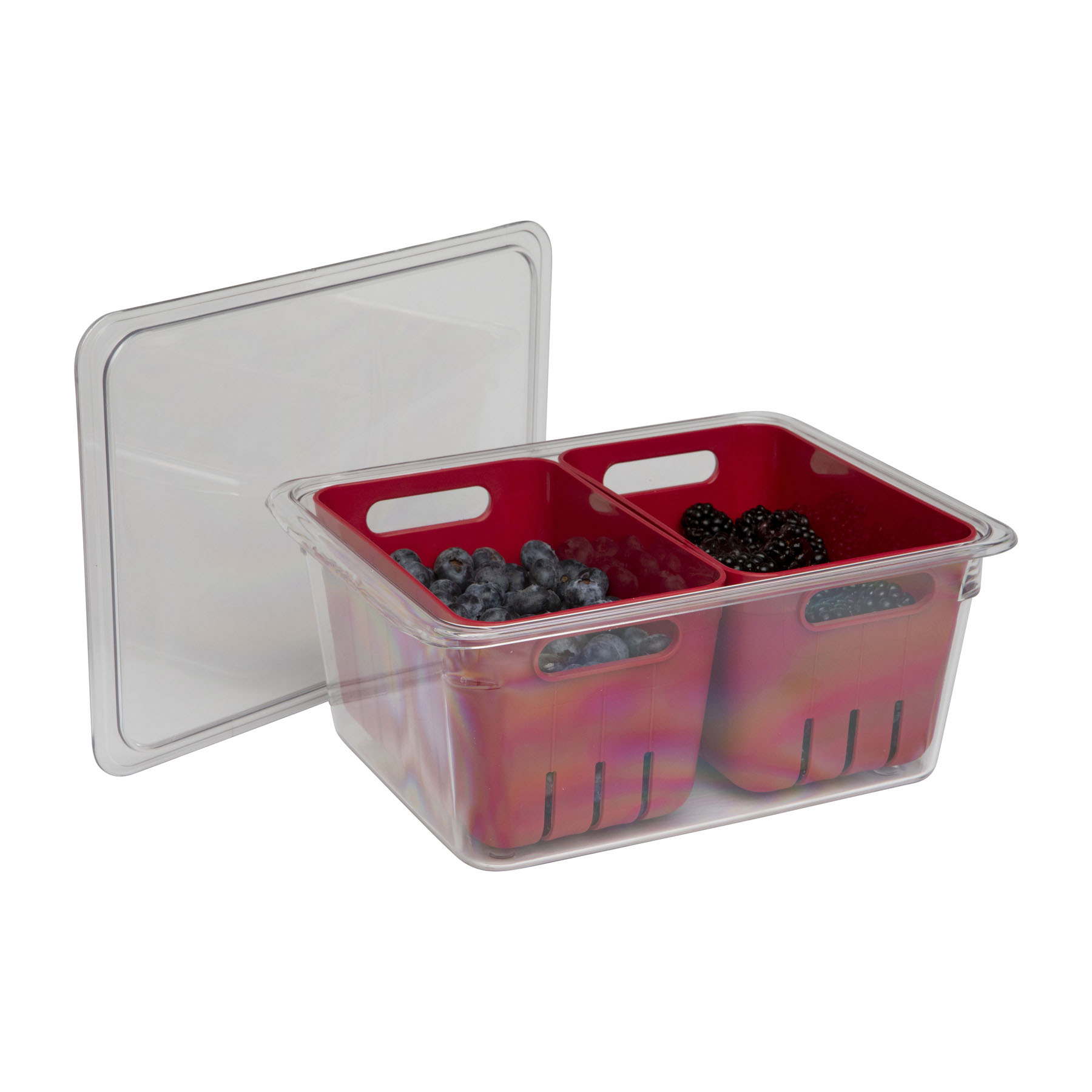 Divided Berry Bin with lid Clear - … curated on LTK